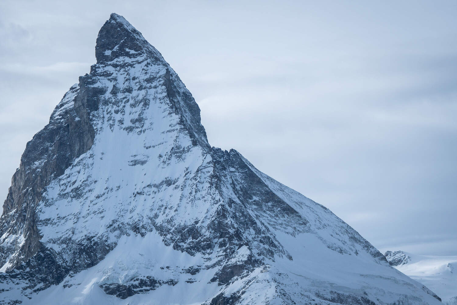 Mountain skiing scene