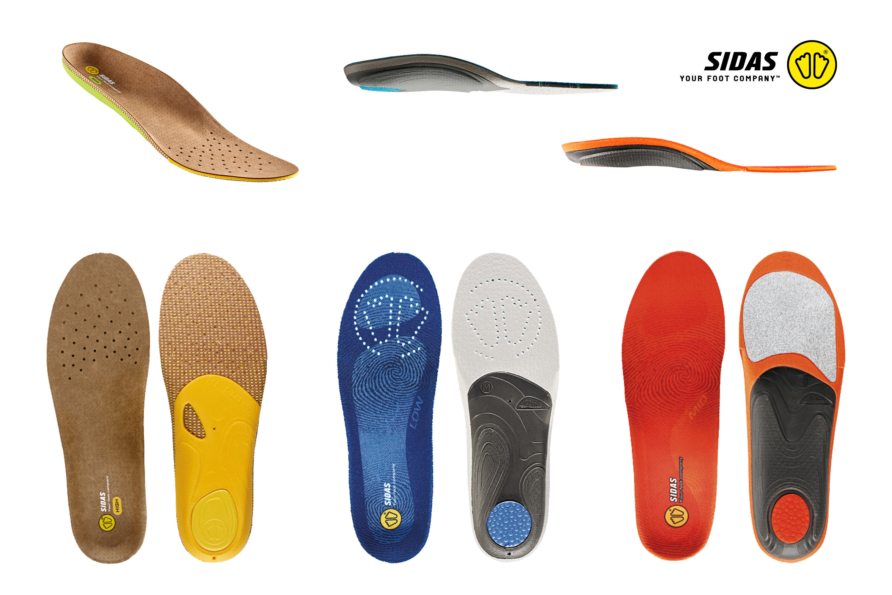 professional insoles for ski boots, hiking and everyday shoes