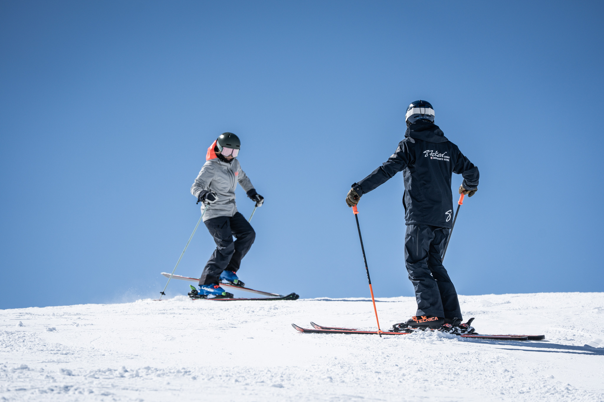 private ski lessons, Stoked ski school Zermatt