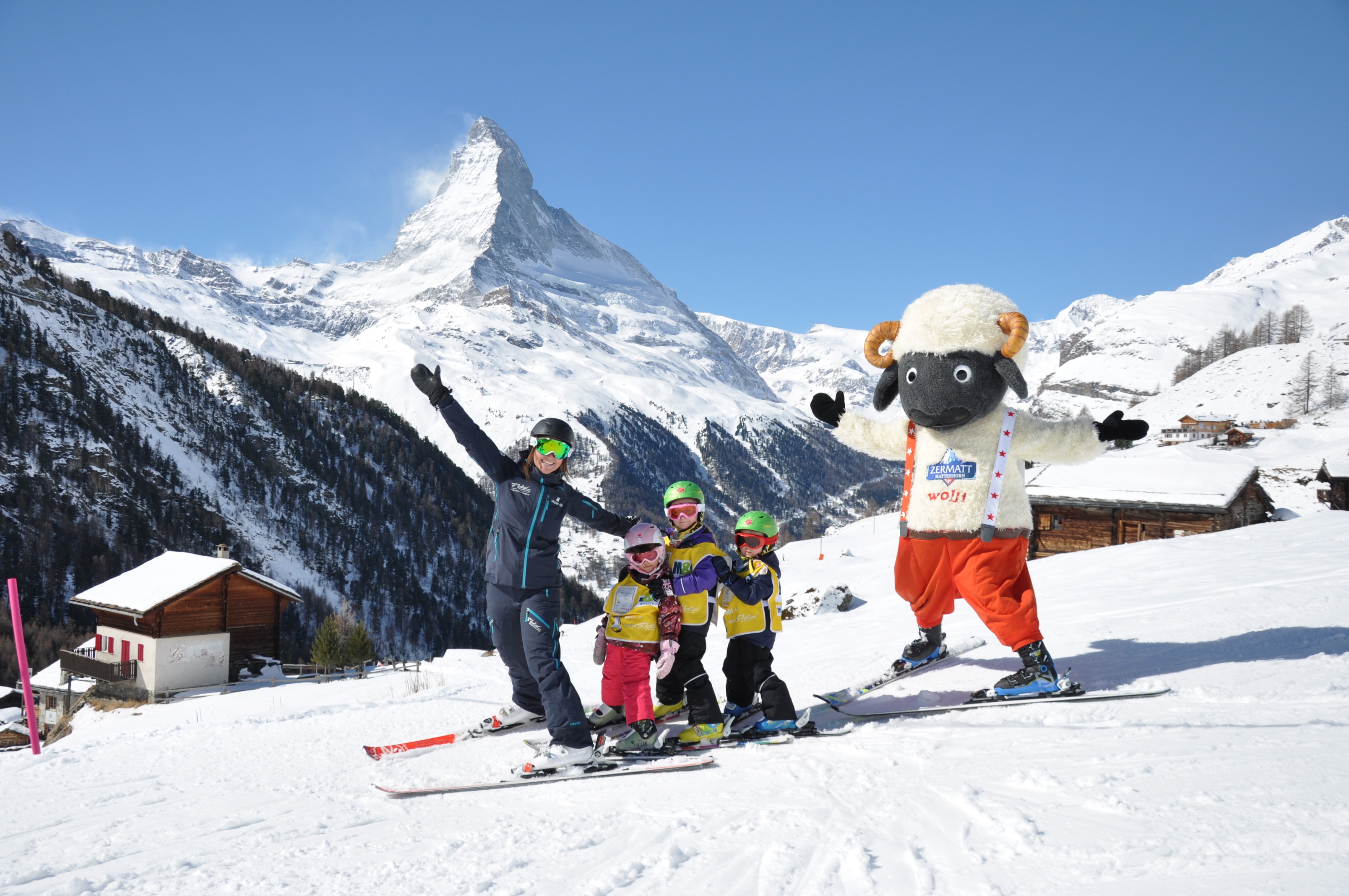 kids skigroup lessons, Stoked ski school Zermatt